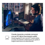 HP E07KKAT All-in-One PC Intel Core Ultra 7 68,6 cm (27") 2560 x 1440 Pixel 24 GB DDR5-SDRAM Windows 11 Pro Wi-Fi 7 (802.11be) AI PC Argento - immagine 14