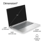 HP DQ6L2AT laptop Copilot+ PC Intel Core Ultra 5 325 Computer portatile 35,6 cm (14") WUXGA 16 GB DDR5-SDRAM 512 GB SSD Wi-Fi 7 (802.11be) Windows 11 Pro Argento - immagine 2