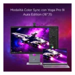 Lenovo Yoga Pro 27UD-10 - Monitor 26.5" QD-OLED Flat UHD / 4K 3840x2160 0 120Hz 0.03ms - Webcam AMD FreeSync Premium Pro + NVIDIA G-Sync + VESA MediaSync 1xHDMI 2.1 + 2xDP 1.4 + 1xUSB-C - Stand Height + Tilt Cavo USB A/B incluso - immagine 7