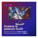 Lenovo Legion Pro 27Q-10 - Monitor Gaming 26.5" QD-OLED Flat QHD 2560x1440 0 280Hz 0.03ms - AMD FreeSync Premium Pro + VESA AdaptiveSync 2xHDMI 2.1 + 1xDP 1.4 - Stand Height + Tilt + Swivel + Pivot Cavo HDMI + DP + USB A/B incluso - immagine 2