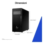 HP Z2 Tower G1i Wolf Pro Security Edition Intel Core Ultra 9 285K 32 GB DDR5-SDRAM 1 TB SSD NVIDIA RTX Pro 2000 Blackwell Windows 11 Pro Stazione di lavoro AI Workstation, AI PC Nero - immagine 3