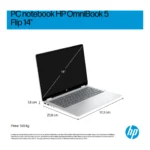 HP OmniBook 5 Flip 2-in-1 Laptop 14-fp0005nlx Intel Core 5 120U 35,6 cm (14") Touch screen 2K 8 GB LPDDR5-SDRAM 512 GB SSD Wi-Fi 6 (802.11ax) Windows 11 Home Argento - immagine 6