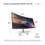 HP Series 7 Pro Monitor serie 7 Pro WQHD+ Thunderbolt 4 da 37,5" - 738pu - immagine 3