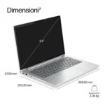 HP DQ6M8AT laptop Intel Core 5 Computer portatile 35,6 cm (14") WUXGA 16 GB LPDDR5x-SDRAM 512 GB SSD Wi-Fi 7 (802.11be) Windows 11 Pro AI PC Argento - immagine 5