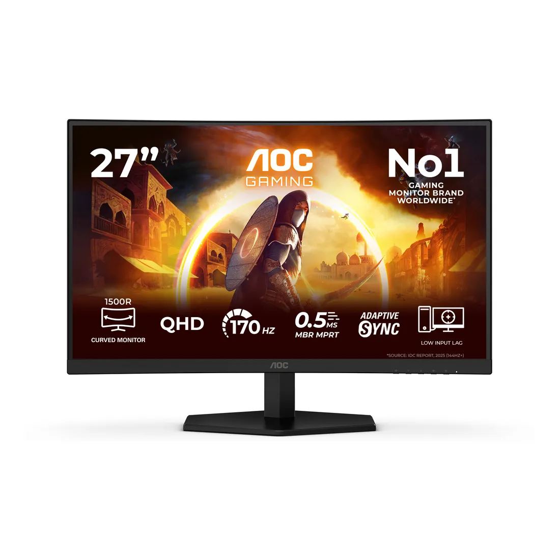 8dacd9598057144713ad39bcf09c9687764819b0.webp AOC G4 Q27G42ZE Monitor PC 68,6 cm (27") 2560 x 1440 Pixel Quad HD LED Nero, Rosso - immagine 1