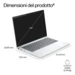 HP EB8G2a14AI RAI5435 14 16GB/512 PC IT Copilot+ PC AMD Ryzen AI 5 Computer portatile 35,6 cm (14") WUXGA LPDDR5x-SDRAM 512 GB SSD Wi-Fi 7 (802.11be) Windows 11 Pro Argento - immagine 10
