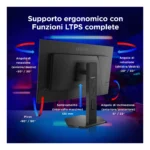 Lenovo Legion 27Q-10 OLED - Monitor Gaming 26.5" QD-OLED Flat QHD 2560x1440 0 240Hz 0.03ms - AMD FreeSync Premium + VESA AdaptiveSync 2xHDMI 2.1 + 1xDP 1.4 - Stand Height + Tilt + Swivel + Pivot Cavo DP incluso - immagine 5