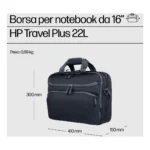 HP Borsa per laptop da 16 pollici Travel Plus 22L - immagine 2
