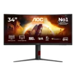 AOC G4 CU34G4CA Monitor PC 86,4 cm (34") 3440 x 1440 Pixel Wide Quad HD Nero, Rosso
