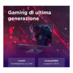 Lenovo LOQ 27-10 - Monitor Gaming 27" IPS Flat FHD 1920x1080 0 200Hz 0.5ms - AMD FreeSync Premium + VESA AdaptiveSync 2xHDMI 2.1 + 1xDP 1.4 - Stand Tilt Cavo DP incluso - immagine 4