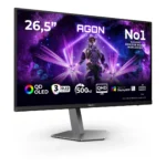 AOC AGON PRO AG276QKD2 Monitor PC 67,3 cm (26.5") 2560 x 1440 Pixel Quad HD QD-OLED Nero, Grigio - immagine 2