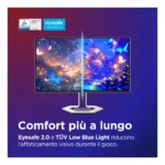 Lenovo Legion Pro 27Q-10 - Monitor Gaming 26.5" QD-OLED Flat QHD 2560x1440 0 280Hz 0.03ms - AMD FreeSync Premium Pro + VESA AdaptiveSync 2xHDMI 2.1 + 1xDP 1.4 - Stand Height + Tilt + Swivel + Pivot Cavo HDMI + DP + USB A/B incluso - immagine 4