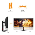 AOC G4 CU34G4CA Monitor PC 86,4 cm (34") 3440 x 1440 Pixel Wide Quad HD Nero, Rosso - immagine 4