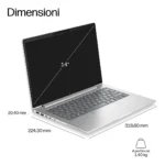 HP EliteBook 6 G2a 14 inch Notebook Next Gen AI PC Wolf Pro Security Edition Copilot+ PC AMD Ryzen AI 5 Computer portatile 35,6 cm (14") WUXGA 16 GB DDR5-SDRAM 512 GB SSD Wi-Fi 7 (802.11be) Windows 11 Pro Argento - immagine 8