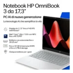 HP E4FB5EA laptop Copilot+ PC Intel Core Ultra 7 Computer portatile 43,9 cm (17.3") Full HD 16 GB DDR5-SDRAM 512 GB SSD Wi-Fi 6 (802.11ax) Windows 11 Home Grigio, Argento - immagine 3