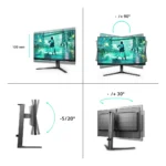 Philips Evnia 25M2N3200W/00 Monitor PC 62,2 cm (24.5") 1920 x 1080 Pixel Full HD LCD Grigio - immagine 4