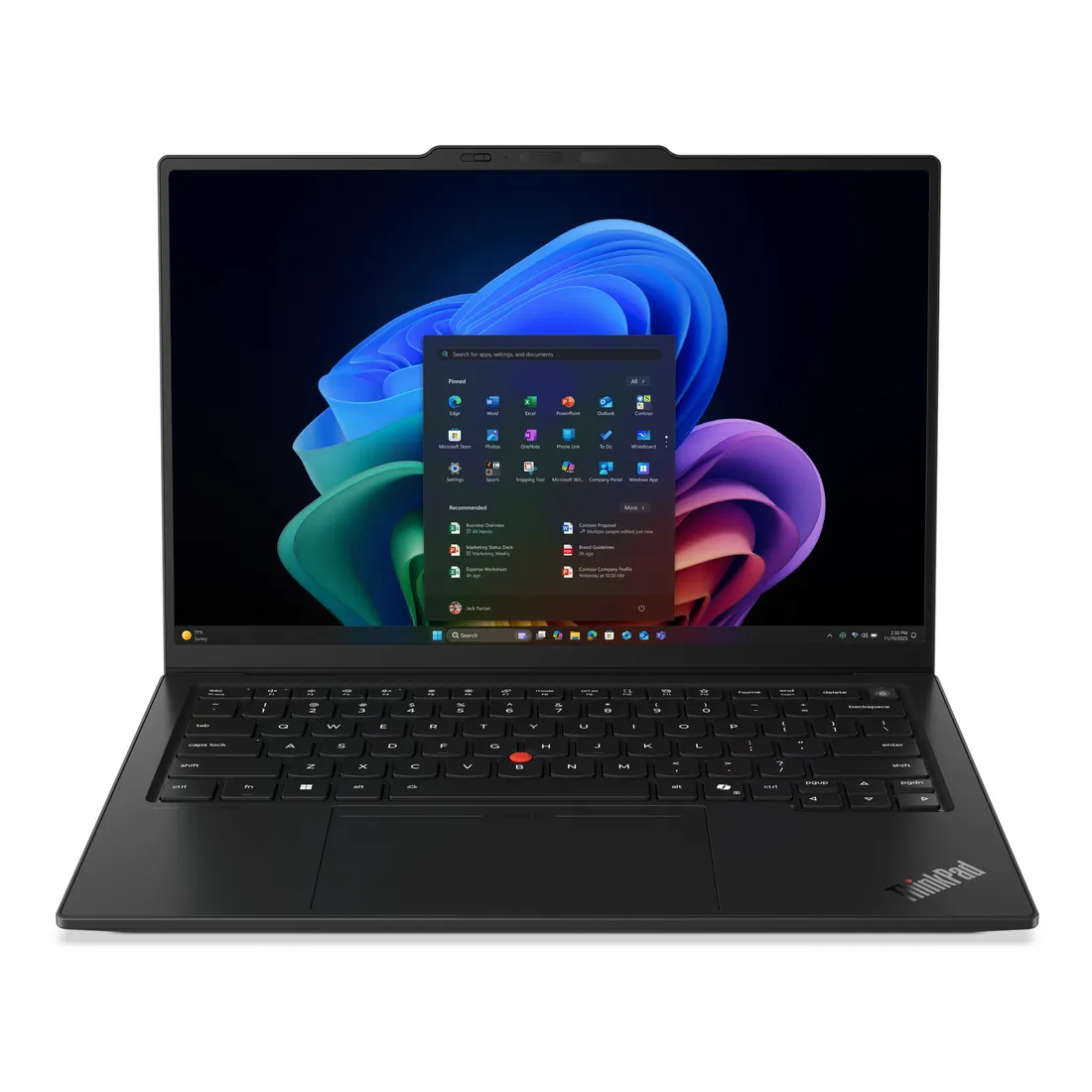 c4cd3dab9636f2cce6e2e2c412141de3afcb531e.webp Lenovo ThinkPad X1 Carbon Gen 14 Aura Edition Copilot+ PC Intel Core Ultra 7 355 Computer portatile 35,6 cm (14") Touch screen 2.8K 32 GB LPDDR5x-SDRAM 1 TB SSD Wi-Fi 7 (802.11be) Windows 11 Pro Nero Italiano - immagine 1