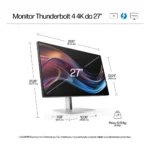 HP Monitor serie 7 Pro 4K Thunderbolt 4 da 27" - 727pk - immagine 3
