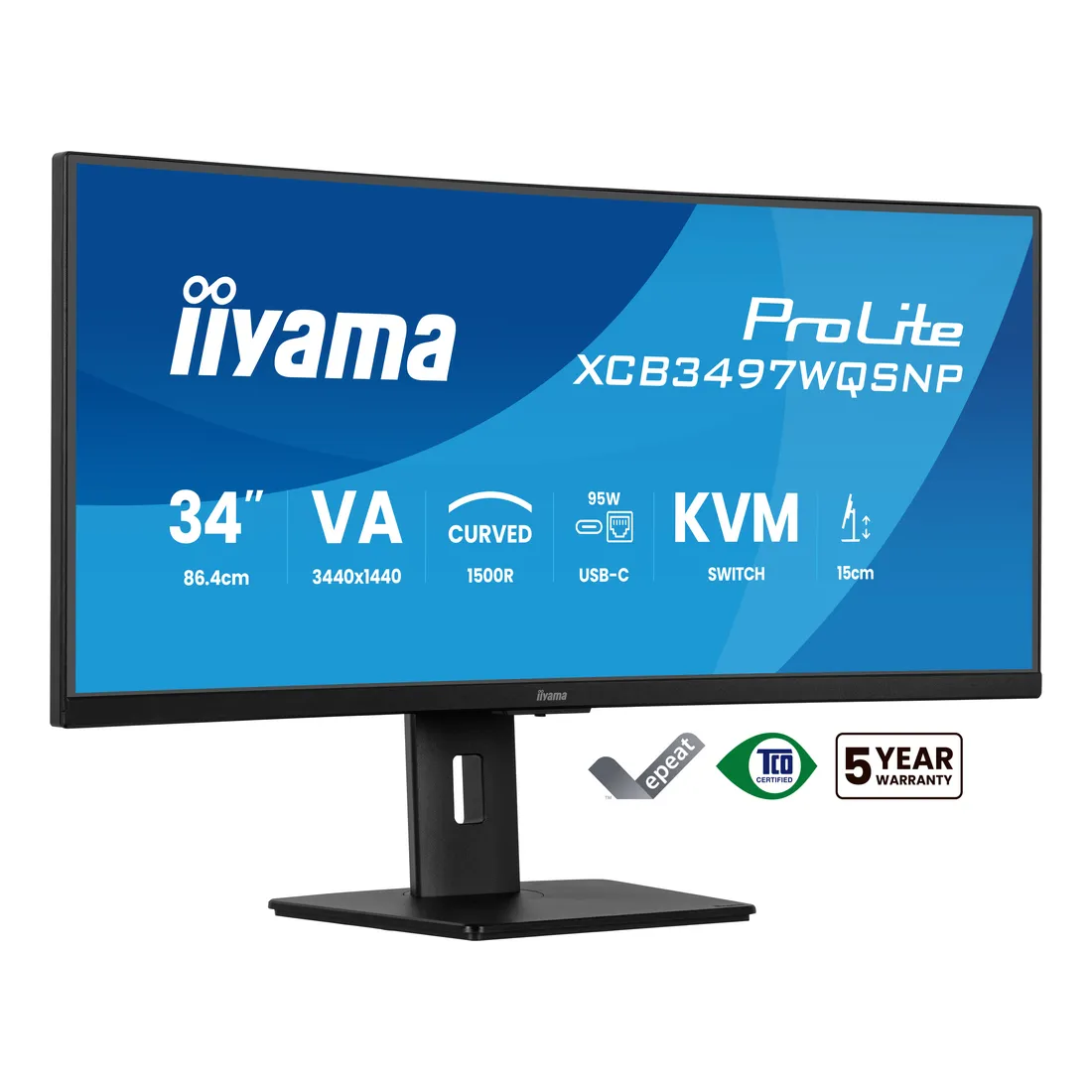 ccf90fcb05b996475ea1200125389c57a87589da.webp iiyama ProLite XCB3497WQSNP-B1 Monitor PC 86,4 cm (34") 3440 x 1440 Pixel UltraWide Quad HD LED Nero - immagine 1