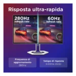 Lenovo Legion Pro 27Q-10 - Monitor Gaming 26.5" QD-OLED Flat QHD 2560x1440 0 280Hz 0.03ms - AMD FreeSync Premium Pro + VESA AdaptiveSync 2xHDMI 2.1 + 1xDP 1.4 - Stand Height + Tilt + Swivel + Pivot Cavo HDMI + DP + USB A/B incluso - immagine 7
