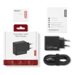 Lenovo Dual USB-C 65W GaN Charger, alimentatore compatto da muro con doppia Type-C, cavo USB-C 1,5 m incluso - ideale per laptop, cellulare e tablet: un solo caricabatterie per più dispositivi - immagine 12