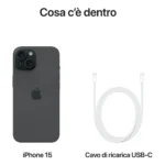 Apple iPhone 15 256GB Nero - immagine 4