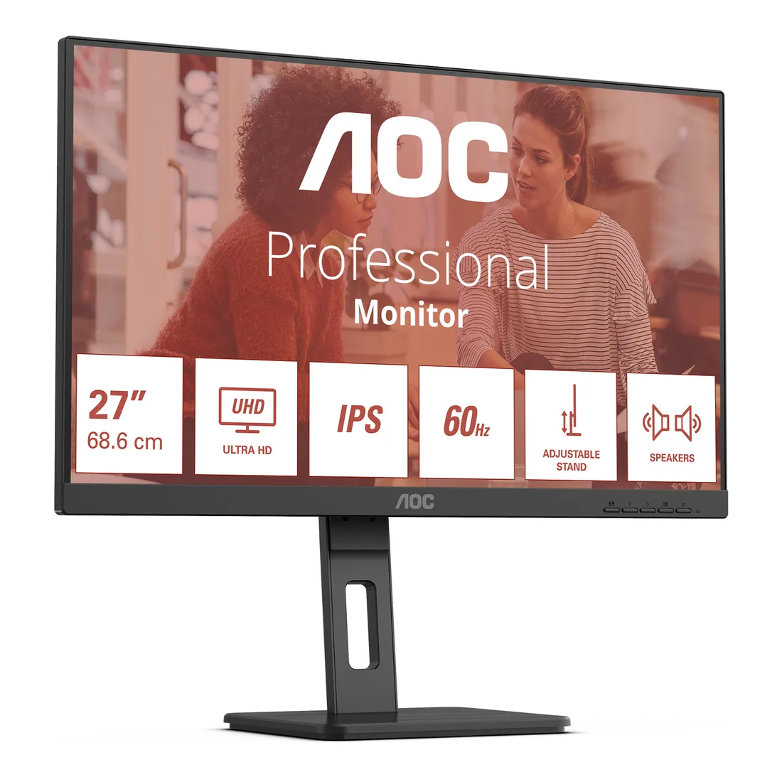 d9c879e109726aed2fe79a3e9a1ad7b02724d4ac.webp AOC E3 U27E3UF Monitor PC 68,6 cm (27") 3840 x 2160 Pixel 4K Ultra HD LED Nero - immagine 1