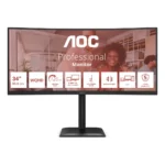 AOC E4 CU34E4CV Monitor PC 86,4 cm (34") 3440 x 1440 Pixel UltraWide Quad HD LCD Nero - immagine 2
