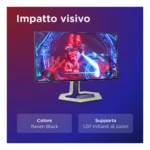 Lenovo Legion Pro 27Q-10 - Monitor Gaming 26.5" QD-OLED Flat QHD 2560x1440 0 280Hz 0.03ms - AMD FreeSync Premium Pro + VESA AdaptiveSync 2xHDMI 2.1 + 1xDP 1.4 - Stand Height + Tilt + Swivel + Pivot Cavo HDMI + DP + USB A/B incluso - immagine 6