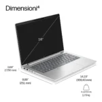 HP DP9J8AT laptop AMD Ryzen 5 220 Computer portatile 40,6 cm (16") WUXGA 16 GB DDR5-SDRAM 512 GB SSD Wi-Fi 6E (802.11ax) Windows 11 Pro Argento - immagine 5