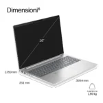 HP DQ6M7AT laptop Intel Core 7 350 Computer portatile 40,6 cm (16") WUXGA 32 GB LPDDR5x-SDRAM 512 GB SSD Wi-Fi 7 (802.11be) Windows 11 Pro AI PC Argento - immagine 5