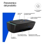 HP DeskJet 2923 Wireless All-in-One Colore Stampante, Instant Ink - immagine 3