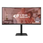 AOC E4 CU34E4CV Monitor PC 86,4 cm (34") 3440 x 1440 Pixel UltraWide Quad HD LCD Nero