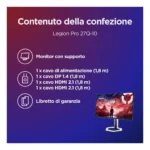 Lenovo Legion Pro 27Q-10 - Monitor Gaming 26.5" QD-OLED Flat QHD 2560x1440 0 280Hz 0.03ms - AMD FreeSync Premium Pro + VESA AdaptiveSync 2xHDMI 2.1 + 1xDP 1.4 - Stand Height + Tilt + Swivel + Pivot Cavo HDMI + DP + USB A/B incluso - immagine 8