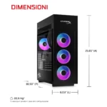 HP E4EU1EA PC/stazione di lavoro Intel Core Ultra 7 32 GB DDR5-SDRAM NVIDIA GeForce RTX 5090 Windows 11 Home Tower AI PC Nero - immagine 5